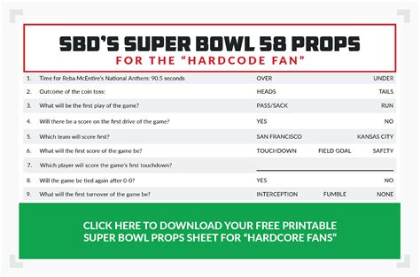 super bowl prop sheet